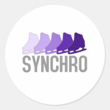 Synchro Skates Round Stickers