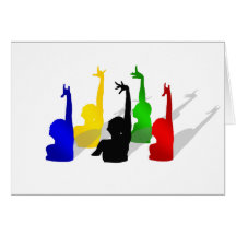 Synchronised swimming Synchronised swimmers Greeting Cards
