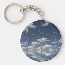 Syncronised Wind Turbines Keychains