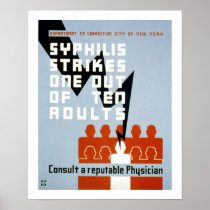 Syphilis Strikes (border) Poster