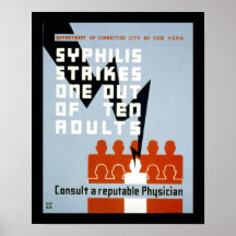 Syphilis Strikes (canvas) Posters
