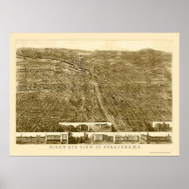 Syracuse, NY Panoramic Map - 1868 Poster