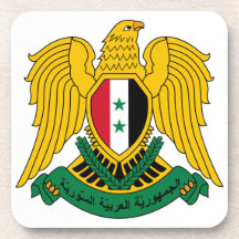 syria coat of arms drink coaster
