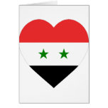 Syria Flag Heart cards