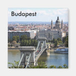 Szechenyi Chain Bridge, Budapest, Hungary, Buda... Magnet