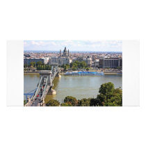 Szechenyi Chain Bridge, Budapest, Hungary Photo Greeting Card