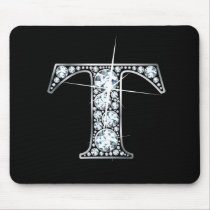 "T" Diamond Bling Mousepad