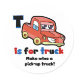 T is for Truck Sticker