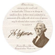 T. Jefferson: Opinion & Reason - Sticker