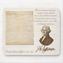 T. Jefferson: Truth & Newspapers - Mousepad