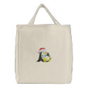 T ngled Penguin embroidered bags