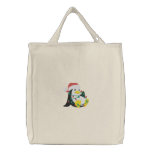 T ngled Penguin embroidered bags