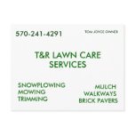 T&R LAWN CARE, SERVICES, SNOWPLOWING, MOWING, T... postcards