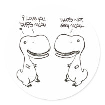T-rex love sticker