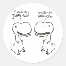T-rex love sticker