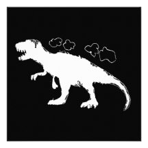 T-Rex Solid Personalized Invitations