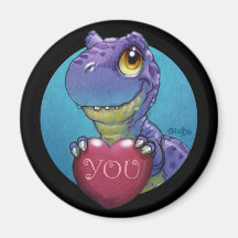 T-Rex Valentine Magnet