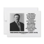 T. Roosevelt Object Government Welfare Of People invitations