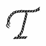 "T" Rope Alphabet 2.5" embroidered shirts