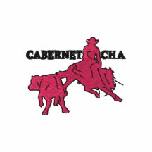 T-Shirt Cabernet CHA Femme Bleu Long Brodé Rose