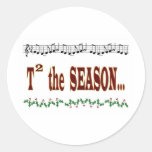 T Squared Season Round Stickers
