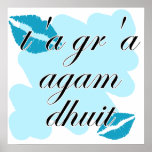 t'a gr'a agam dhuit - Irish I love you posters