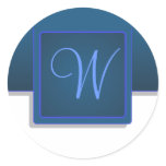 Tabbed Initial Envelope Seal Round Sticker