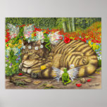 Tabby Cat and Faeries Posters