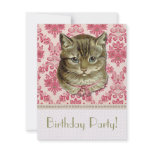 Tabby cat invitations