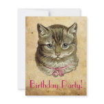 Tabby cat invitations