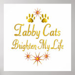 Tabby Cats Brighten My Life posters
