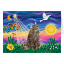 Tabby Norwegian Forest Cat - Twilight Cards