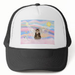 Tabby Tiger Cat Angel in Clouds hats