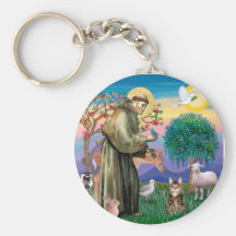 Tabby Tiger Cat - Saint Francis Key Chains