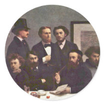 Table Corner, Coin De Table By Fantin-Latour Henri Round Stickers
