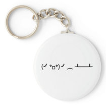 Table Flip Flipping Ascii Emoticon Keychains