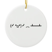 Table Flip Flipping Ascii Emoticon Christmas Tree Ornaments