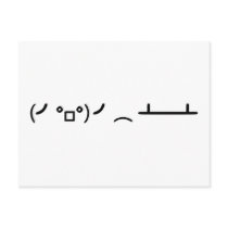Table Flip Flipping Ascii Emoticon Postcard