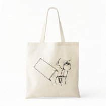 Table Flip Flipping Rage Face Meme Canvas Bags
