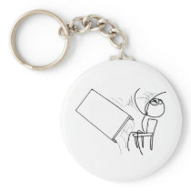 Table Flip Flipping Rage Face Meme Keychains