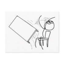 Table Flip Flipping Rage Face Meme Post Cards