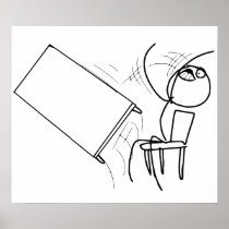 Table Flip Flipping Rage Face Meme Posters