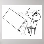 Table Flip Flipping Rage Face Meme posters
