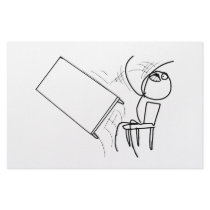 Table Flip Flipping Rage Face Meme Customized Stationery
