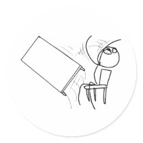 Table Flip Flipping Rage Face Meme Sticker