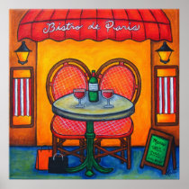 Table for Two in Paris by Lisa Lorenz Poster