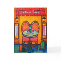 Table for Two in Paris Greeting Card