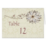 Table Number Greeting Card with Elegant Design cards