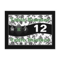 Table Number Placard