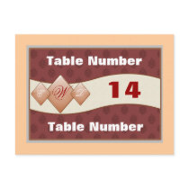Table Number Placards